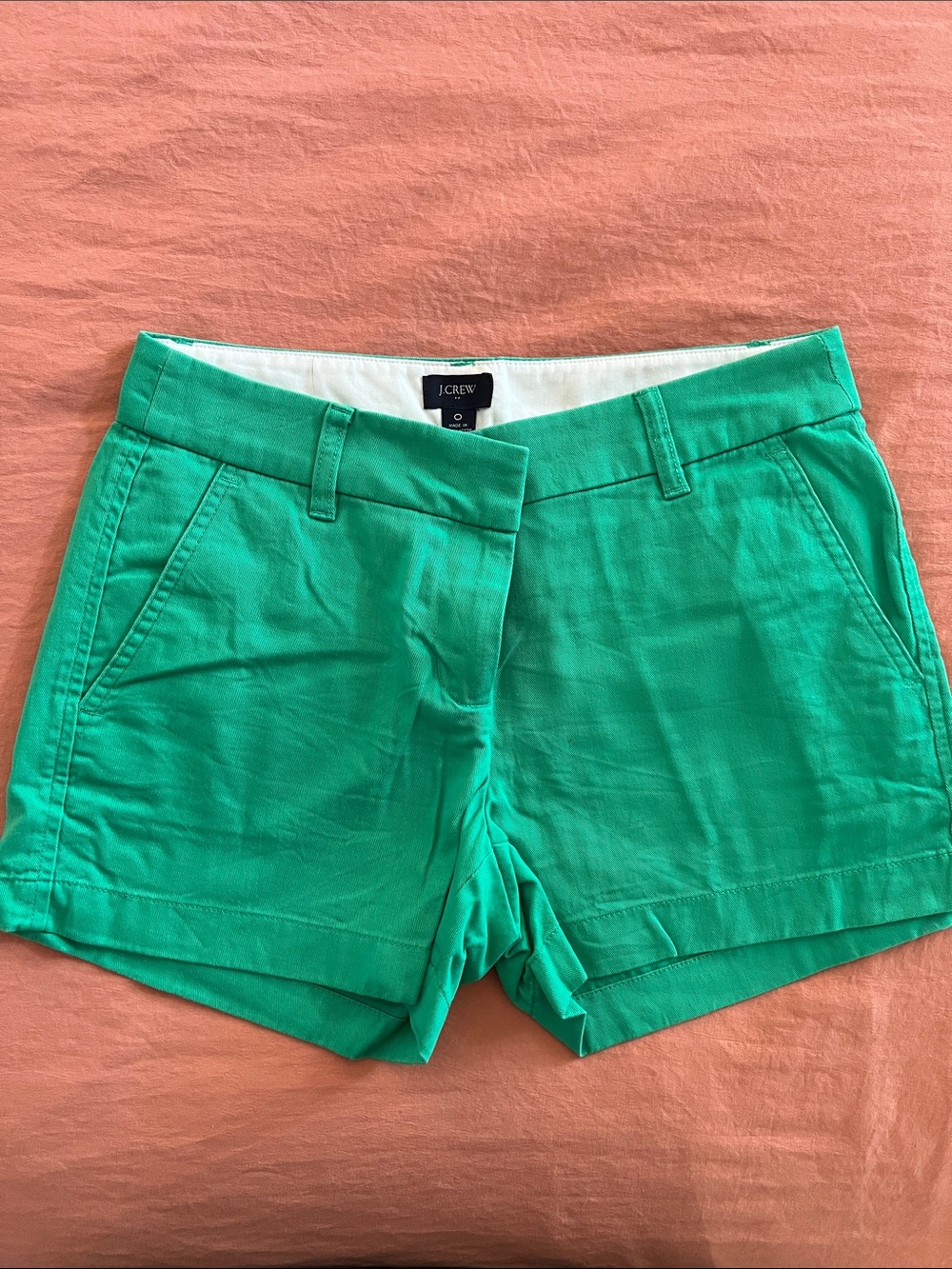 J. Crew Bright Green Women's Cotton Chino Shorts